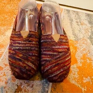 👞Rich & Colorful TOM’s Woven Woolen Flats! Warm, Cozy, and Comfortable!